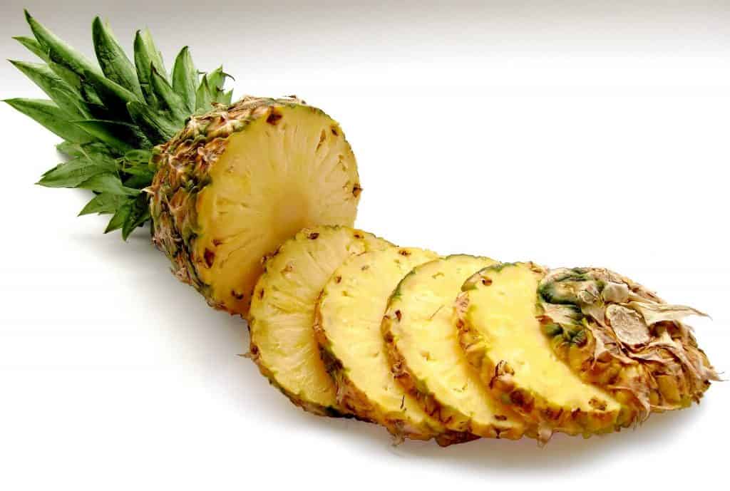 cut up pineapple